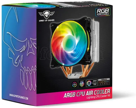 Photo de Ventilateur processeur Spirit of Gamer Air Cooler RGB (Noir)