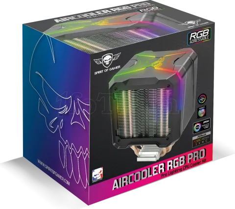 Photo de Ventilateur processeur Spirit of Gamer AirCooler Pro RGB (Noir)