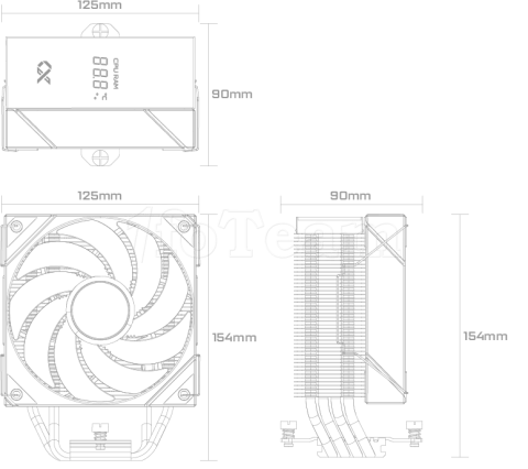 Photo de Ventilateur processeur Xigmatek Air Killer 4 Digital RGB (Blanc)