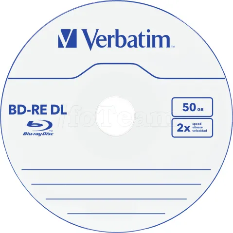 Photo de Verbatim BD-RE Double Layer 50GB 2X Scratchguard surf.,5 Pack