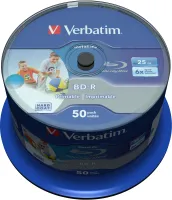 Photo de Verbatim DataLife - 50 x BD-R - 25 Go 6x - surface imprimable par jet d'encre - spindle