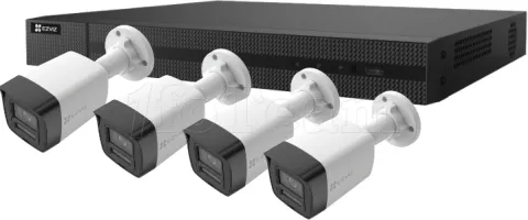 Photo de Visualiseur de caméra + 4x Caméras extérieures Ezviz H3K PoE Kit 4K (Noir/Blanc)