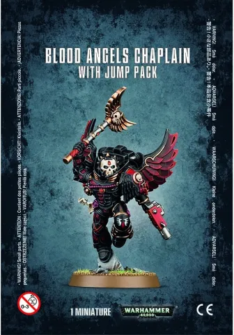 Photo de Warhammer 40k - Blood Angels Chapelain avec Réacteur Dorsal