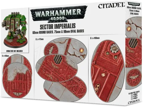 Photo de Warhammer 40k - Sector Imperialis: Socles Ronds de 60mm et Socles Ovales de 75mm et 90mm