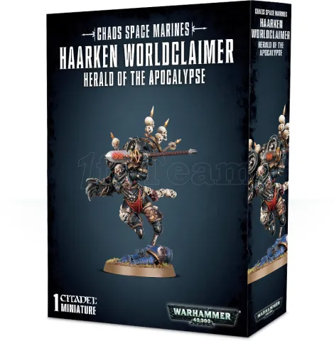 Photo de Warhammer 40k - Space Marine du Chaos Haarken Worldclaimer, Herald of the Apocalypse