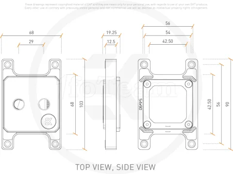 Photo de Waterblock CPU Ekwb EK-Quantum Magnitude AM4 (Argent)