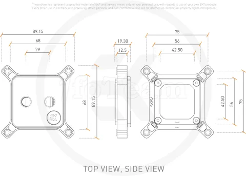 Photo de Waterblock CPU Ekwb EK-Quantum Magnitude Intel 115x (Argent)