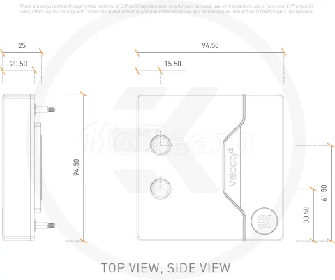 Photo de Waterblock CPU Ekwb EK-Quantum Velocity² 1200 RGB (Argent)