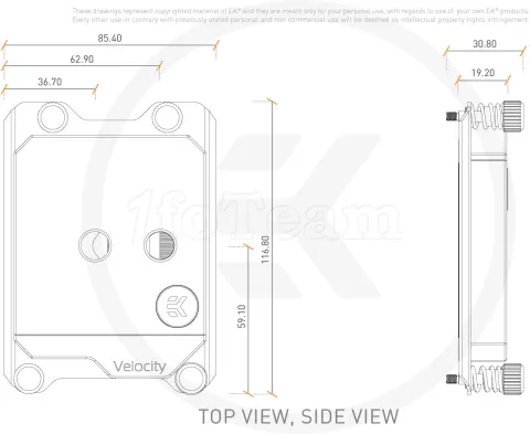 Photo de Waterblock CPU Ekwb EK-Quantum Velocity sTR4 RGB (Argent)