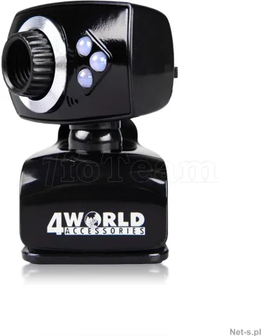 Photo de Webcam 4World Z200 avec Micro (Noir)