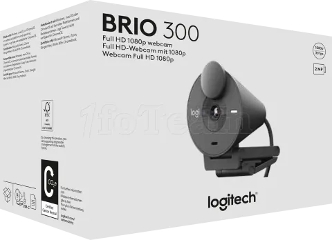 Photo de Webcam Logitech Brio 300 Full HD (Noir)