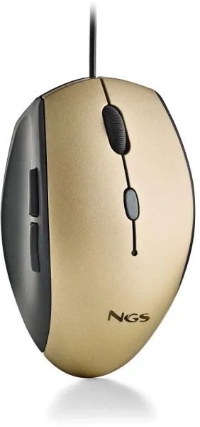 Alliez élégance et performance avec la souris filaire NGS Moth Noir/Or.
