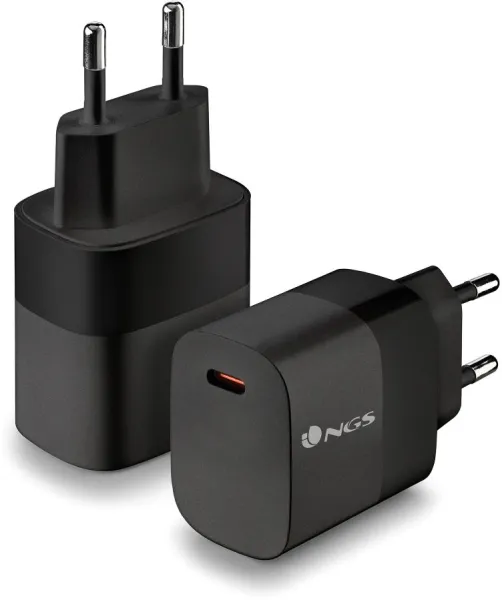 Compact, rapide et pratique, le chargeur secteur NGS Bud USB-C 20W (Noir)
