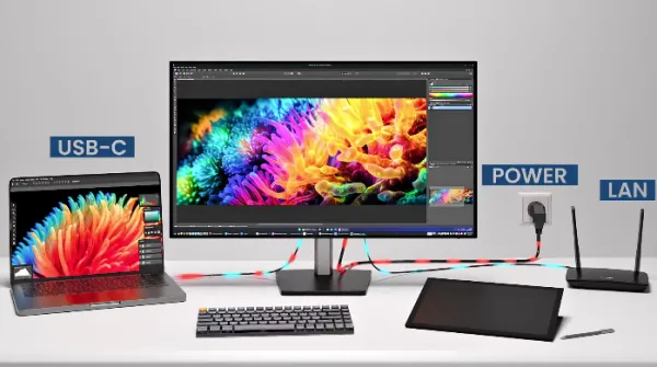 Connectique complète et polyvalente