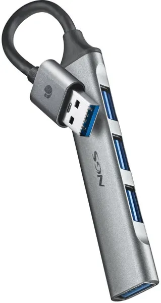 Optimisez la connectivité de vos appareils avec le Hub USB 3.2 NGS iHub4 Micro ? 4 ports (Gris).