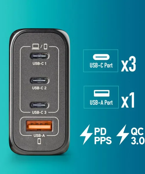 Polyvalent, rapide et fiable, le chargeur secteur NGS Bud 140W.