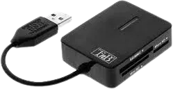 Un lecteur de cartes mémoire universel USB 2.0